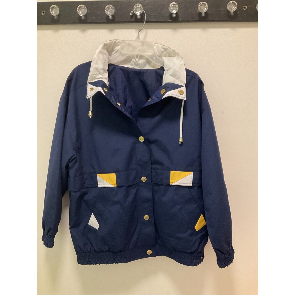 Vintage nautical theme lightweight jacket reversible size med ,with original tag
